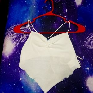 White Shein Crop top- size small